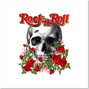 Rolling Stone Rock Roll Hippie Skull Posters and Art